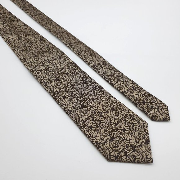 Alfani Other - Alvani Mens Necktie Slim Victorian Accessory Office Work Casual Dad Gift Brown